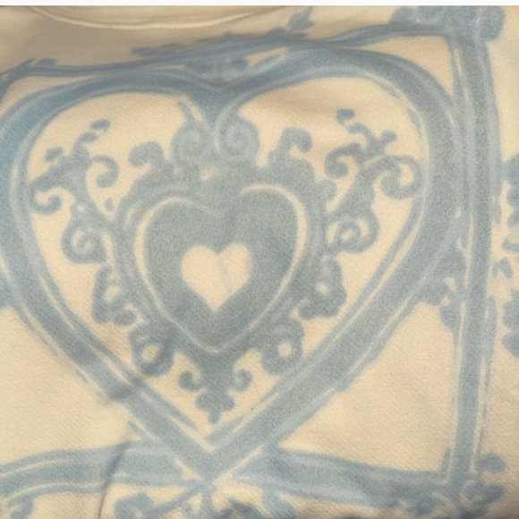 NWT ❤️🩹 Free People Doily Eyelet Heart Lace Oversized Sweatshirt Top Sz. XS - Picture 4 of 9